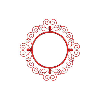 Round Shape Wall Decoration Applique Embroidery Design 22819