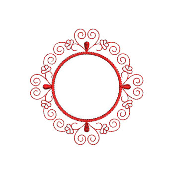 Round Shape Wall Decoration Applique Embroidery Design 22819