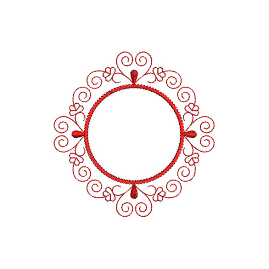 Round Shape Wall Decoration Applique Embroidery Design 22819