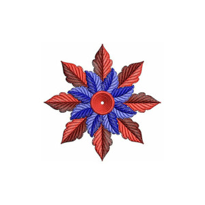 Guillotine Floral Applique Embroidery Design