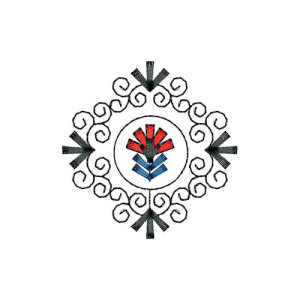 Baroque Corner Elements Applique Embroidery Design 22826