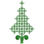 Snowflake Green Tree Embroidery Design 22827