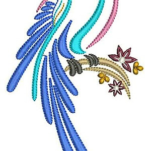 Poland Style Parrot Embroidery Design 23017