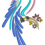 Poland Style Parrot Embroidery Design 23017