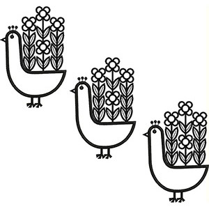 Sweet Bird Purse & Neck Embroidery Design 23020