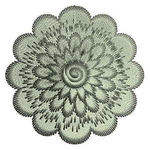 Round Flower Patch Embroidery Design 23023