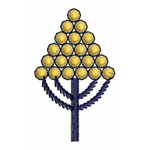 Drop Flower Patch Embroidery Design 23029