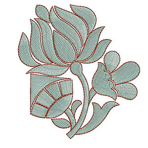 Fall Wild Flowers Applique Embroidery Design 23072