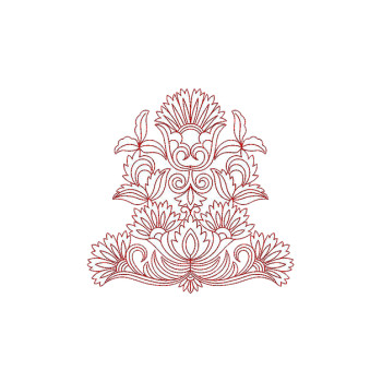 Applique Flower Machine Embroidery Design 23078