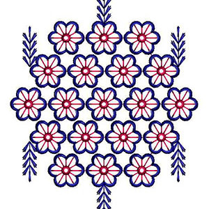 Floral Patch Sticker Embroidery Design 23148