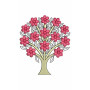 Fancy Small Tree Applique Embroidery Design 23153