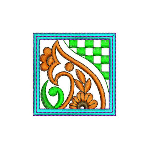 Square Tablecloth Patch Embroidery Design 23154