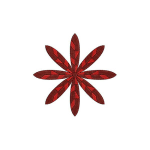 Applique Funky Flower Machine Embroidery Design 23188