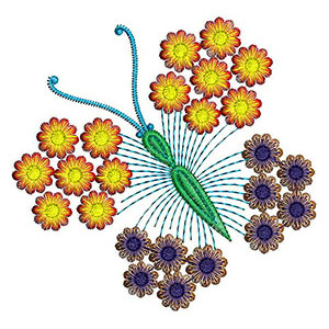 Awesome Butterfly Patch Embroidery Design 23222