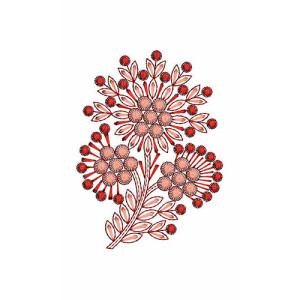 Beautiful Applique Embroidery Design 23289