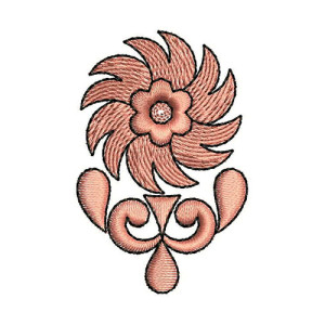 African Dress Patch Embroidery Design 23296