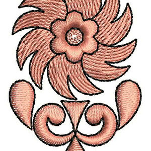 African Dress Patch Embroidery Design 23296