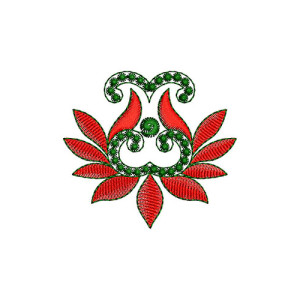 Crewel Flower Patch Embroidery Design 23397