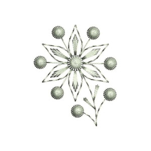 Flower Applique Embroidery Design 23398