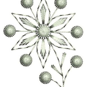 Flower Applique Embroidery Design 23398