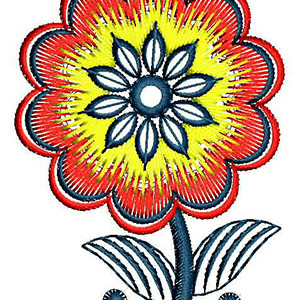 Flowerwork Patch Embroidery Design 23405