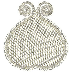 Macedonian Caftan Patch Cording Embroidery Design 23455