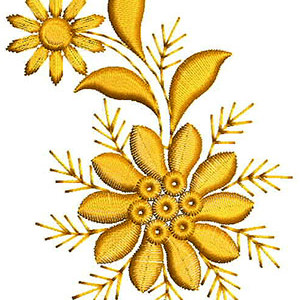 Beautiful Flower Applique Embroidery Design 23466
