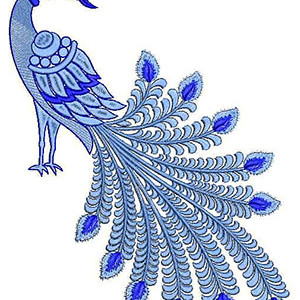 Pretty Peacock Applique Embroidery Design 23470