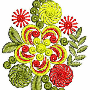 Little Bunch Of Flower With Leaves Design 23487