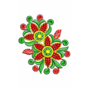 Crazy Petals Flower Embroidery Design 23489