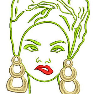 Beautiful Young Girl Applique Design 23534