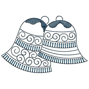 Unique Bells Design Applique In Embroidery 23608