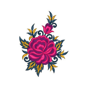 Spectacular Flower Applique Design 23609