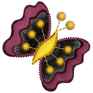 Beautiful Butterfly Applique Embroidery Design 23647
