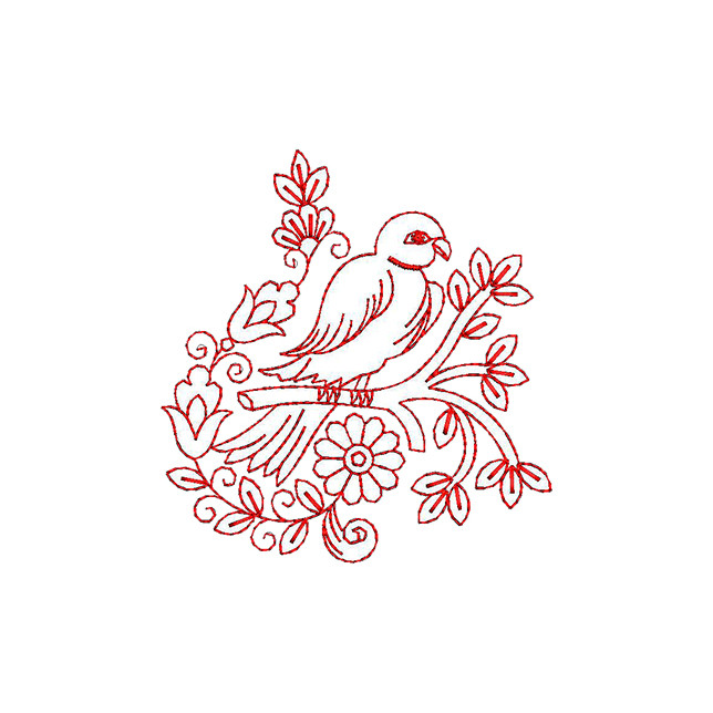 Parrot Bird Applique Embroidery Design 23676