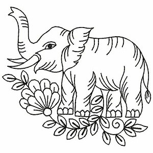 Free Elephant Applique Embroidery Design