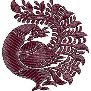 Peacock With Amazing Feather Applique Design 23684