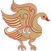 Swan Applique Embroidery Design 23685