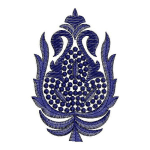 Little Circle Leaves Free Hand Applique Design 23709