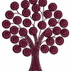 Spiral Tree Plant Applique Embroidery Design 23711