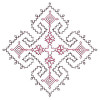 Zigzag Line Chain Stitch Applique Design 23740