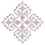 Zigzag Line Chain Stitch Applique Design 23740