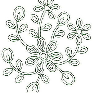 Simple Applique Chain Stitch Embroidery Design 23750