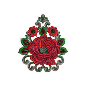 Crewel Flat Cording Applique Embroidery Design 23761