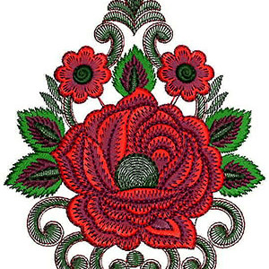 Crewel Flat Cording Applique Embroidery Design 23761