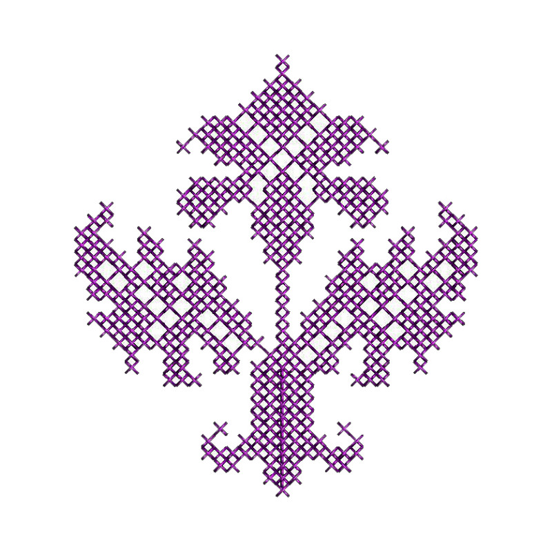 Cross Stitch Applique Embroidery Design 23772