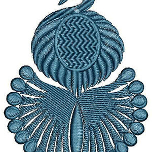 Distinct Peacock Design In Embroidery 23779