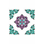 Petals In Square Design Applique For Cushion Cover 23828