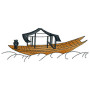 Wooden Boat Applique Embroidery Design 23954