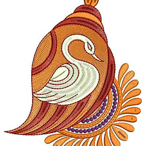 Swan Applique Design In Embroidery 23978